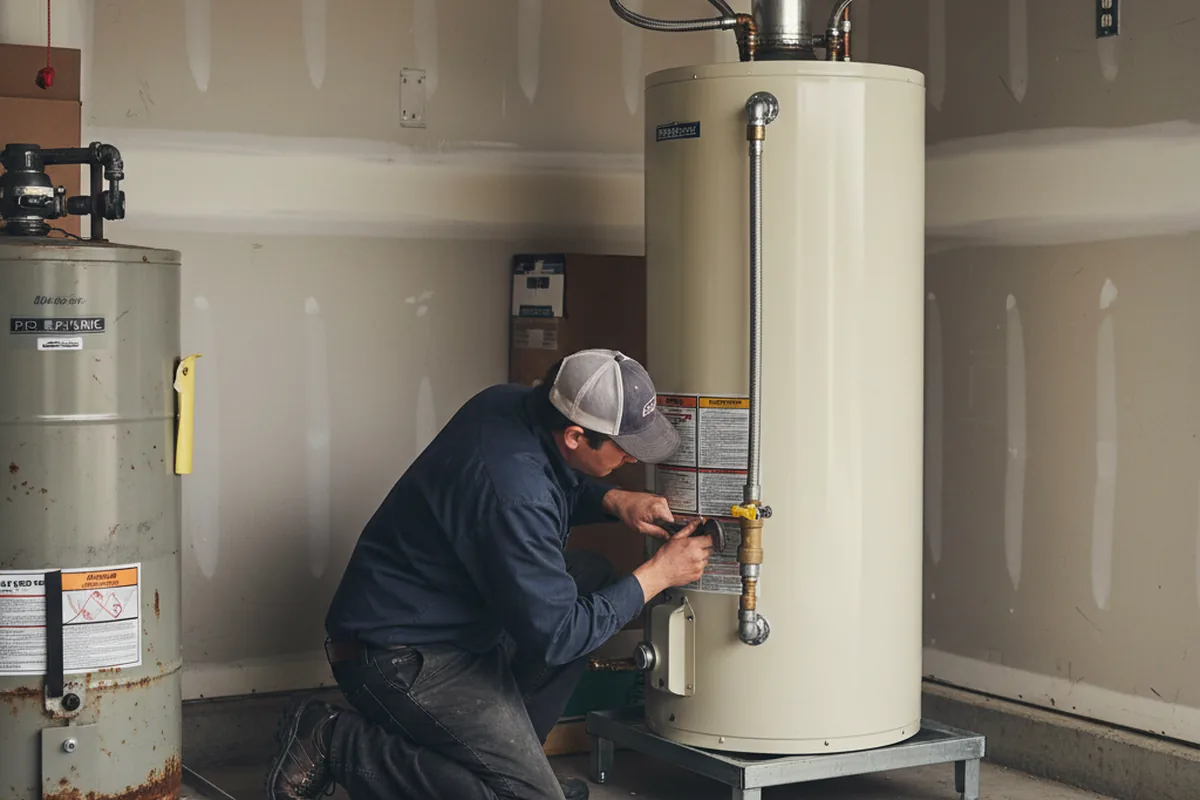 Water heater and shutoff valve replacement in Portage Des Sioux